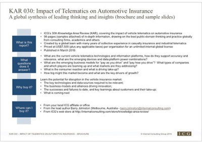 KAR-030: Impact of Telematics on Automotive Insurance